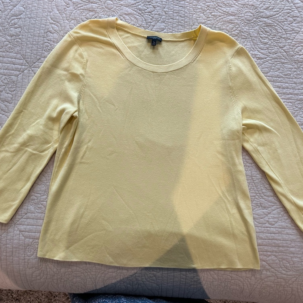 Talbots extra large petite yellow sweater